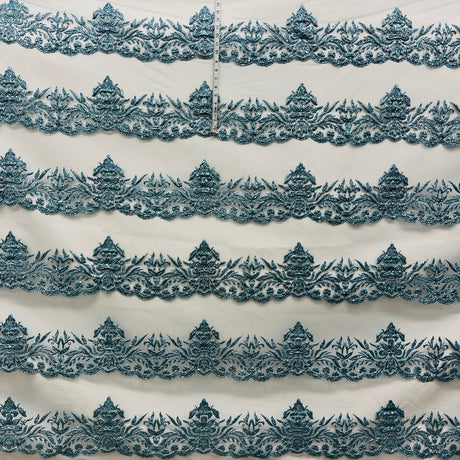 Glitter Mesh Floral Fabric
