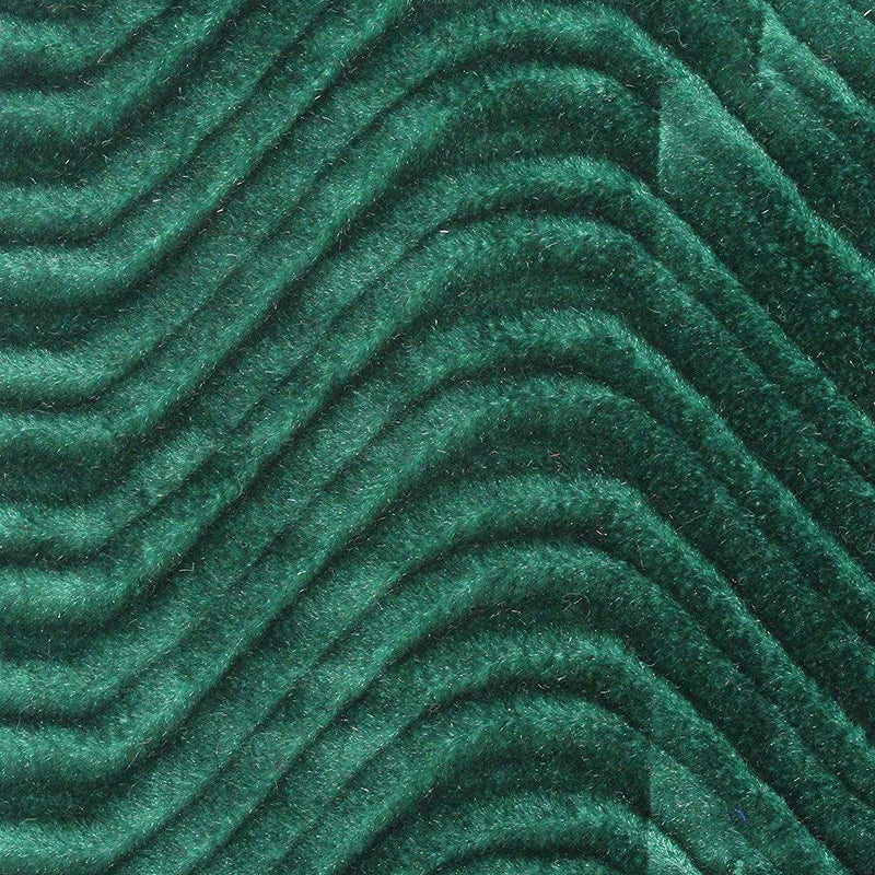 Green Wave Swirl Flocking Velvet Upholstery Fabric,
