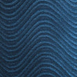 Navy Blue Wave Swirl Flocking Velvet Upholstery Fabric,