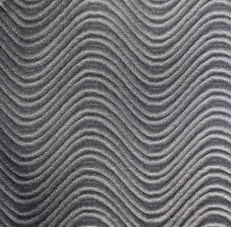Silver Wave Swirl Flocking Velvet Upholstery Fabric