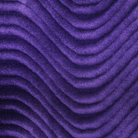 Purple Wave Swirl Flocking Velvet Upholstery Fabric