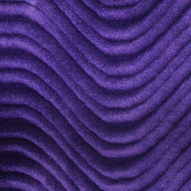 Purple Wave Swirl Flocking Velvet Upholstery Fabric