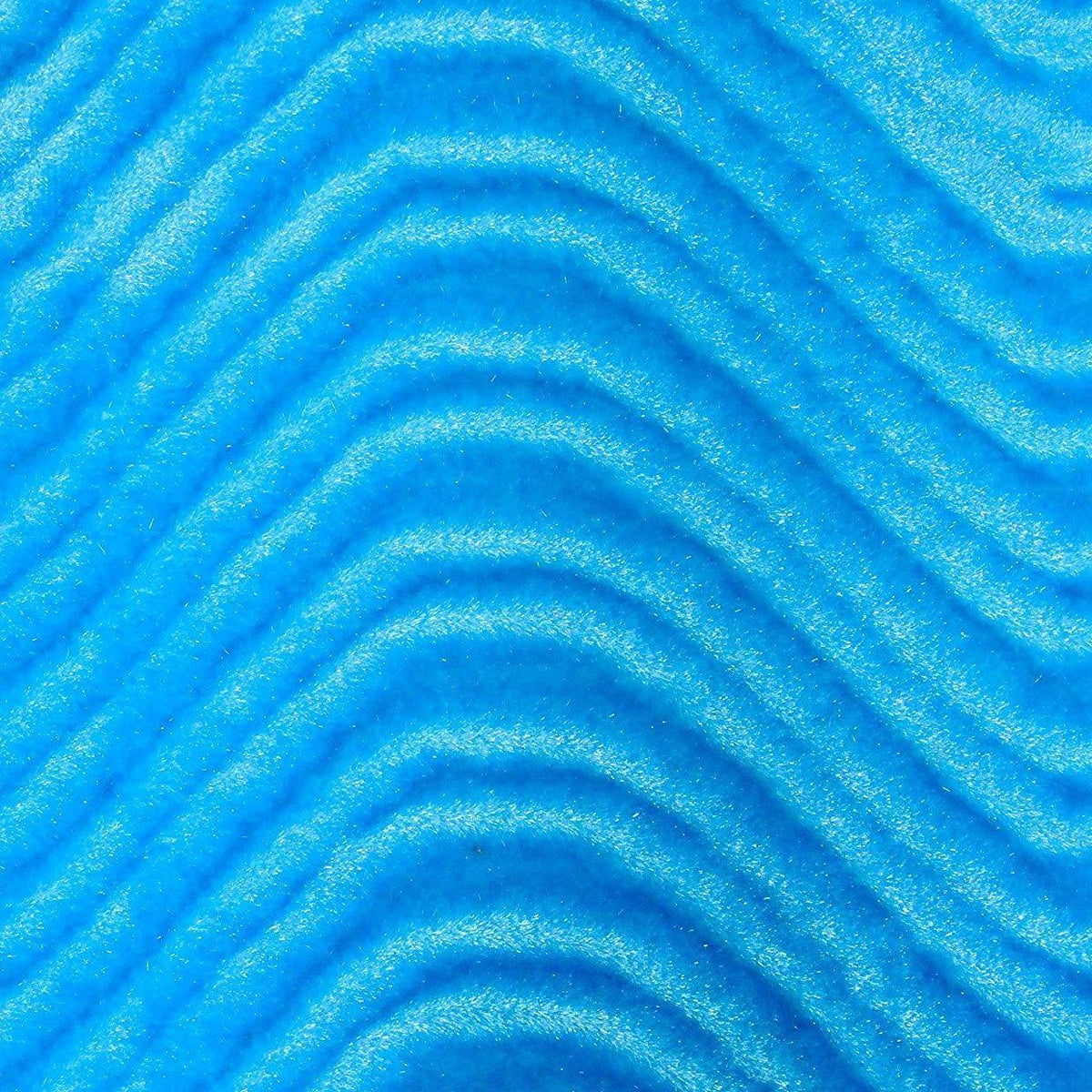 Turquoise Wave Swirl Flocking Velvet Upholstery Fabric,