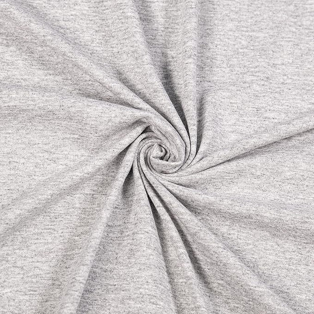 Cotton Spandex Jersey Knit Fabric Heather Grey