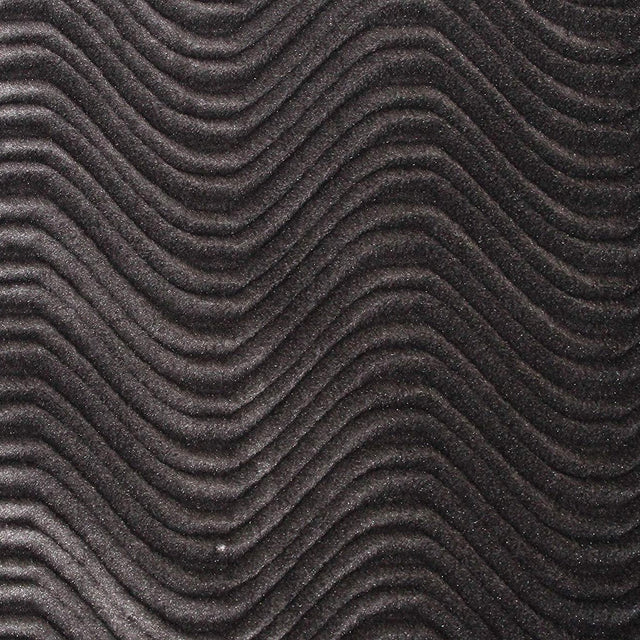 Charcoal Wave Swirl Flocking Velvet Upholstery Fabric,