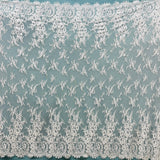 Embroidered Lace Fabric with Eyelash Scallop