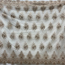 Beaded Lace Fabric on Polyester Net Mesh