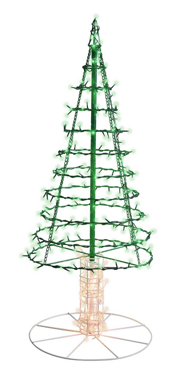 4' Twinkling Starry Alpine Tree - Green/Warm White 270 Lights