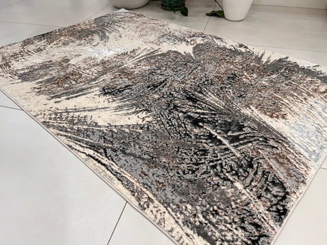 BIV 606 Polyester Viscose Blend Fabric - Color-Changing Flat Weave, Area Rug, 5' 2" X 7' 5" (1 Unit)