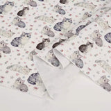 Cute Little Rabbit Print Canvas Fabric – DIY Material