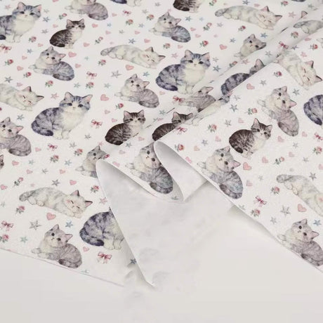 Cute Little Rabbit Print Canvas Fabric – DIY Material