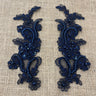 Beaded Corded Floral Lace Applique