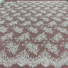 Beaded Lace Fabric on Polyester Net Mesh