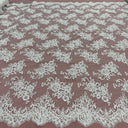 Beaded Lace Embroidered Mesh Ivory