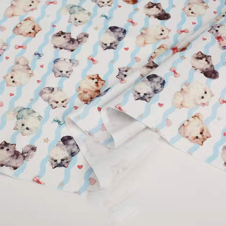 Cute Little Rabbit Print Canvas Fabric – DIY Material