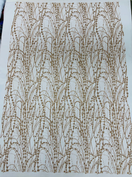 Galaxy Glitter Design Mesh Lace Polyester Fabric - Glitter Galaxy Pattern, 52-54" Width (1 Yard)