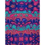 African Print Ankara Cotton Fabric - Pink, Purple, Turquoise, Blue Kilima Reverb Design, 46" Width (1 Yard)