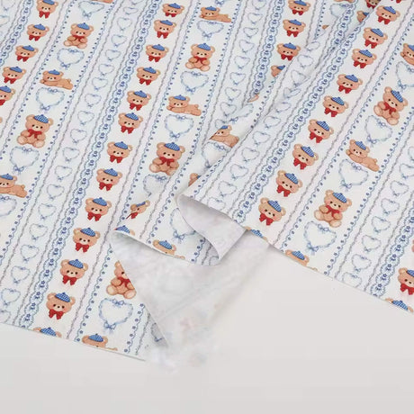 Cute Little Rabbit Print Canvas Fabric – DIY Material