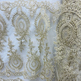 Corded Bridal Lace Fabric 100% Polyester Net Mesh 48" Wide