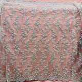 Embroidered Mesh Corded Bridal Lace