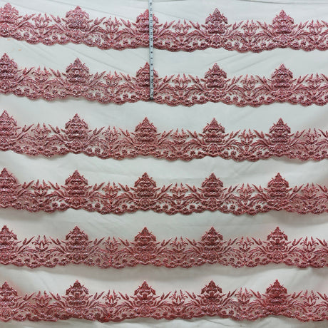 Glitter Mesh Floral Fabric