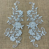 Beaded Floral Lace Applique