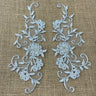 Beaded Floral Lace Applique