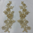 Beaded Floral Lace Applique