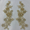 Beaded Floral Lace Applique