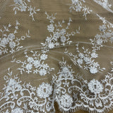 Beaded Lace Embroidered Mesh