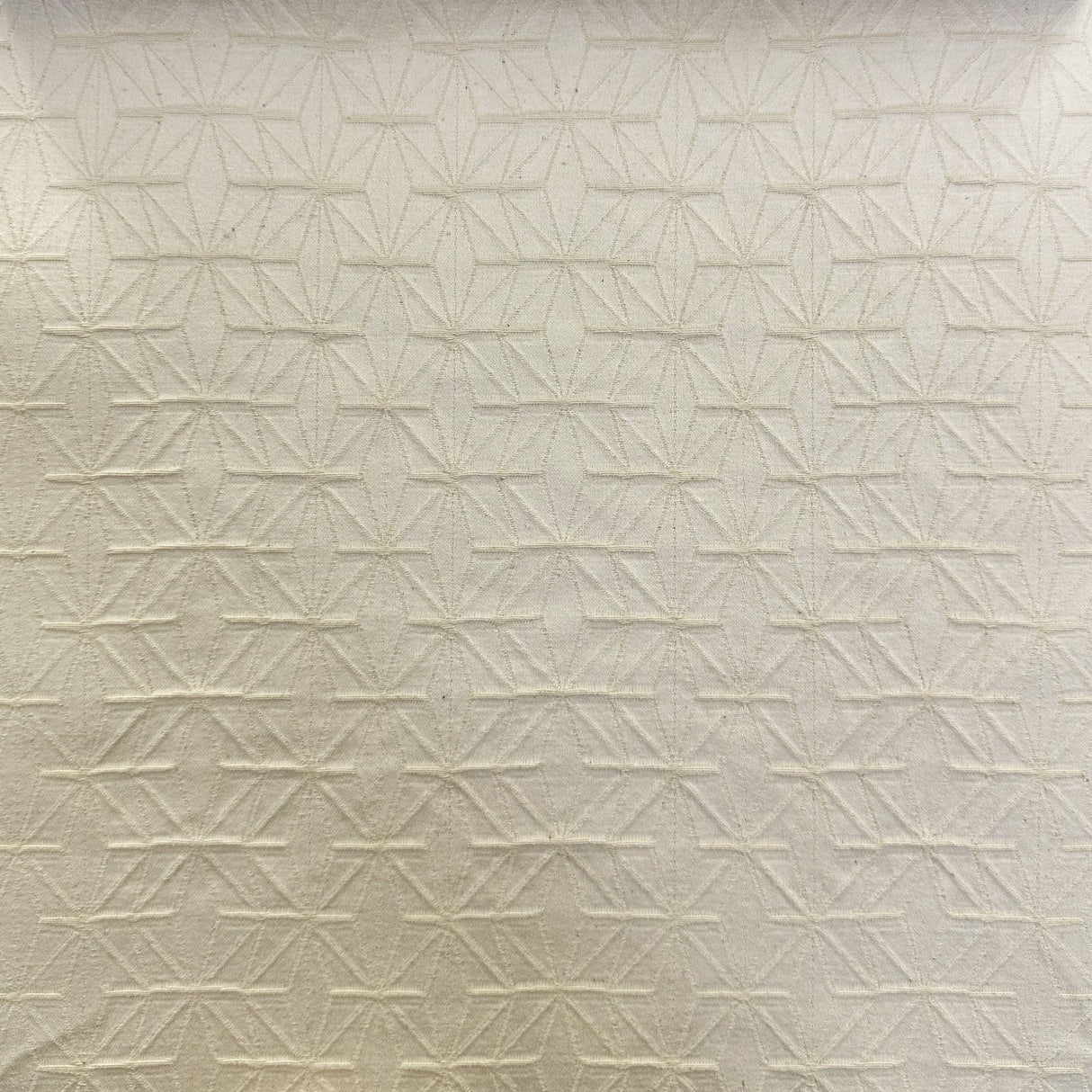 Adam Fabric Cotton Blend Fabric - Embossed Geometric Textured Pattern, Natural/Washed, 58" Width (1 Yard)
