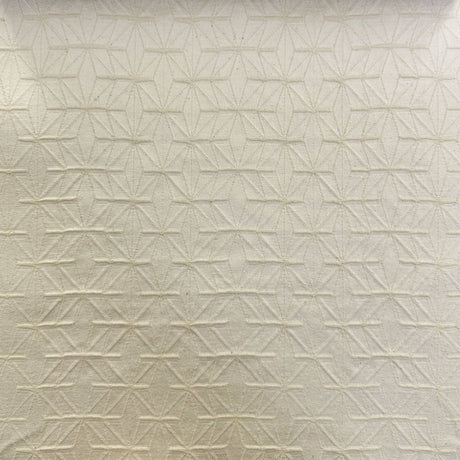 Adam Fabric Cotton Blend Fabric - Embossed Geometric Textured Pattern, Natural/Washed, 58" Width (1 Yard)