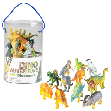 Bulk Dinosaur Figures (12 PC Canister)