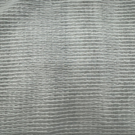 Adeena Fabric Polyester Fabric - Striped Sheer Textured, Ivory, 118" Width (1 Yard)