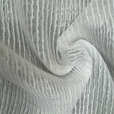 Adeena Fabric Polyester Fabric - Striped Sheer Textured, Ivory, 118" Width (1 Yard)