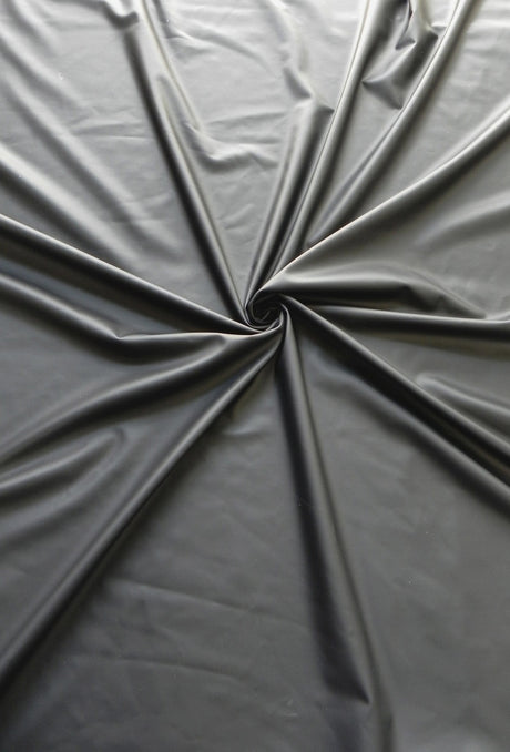 Soft Matte Foil On Stretch Polyester Spandex Knit Fabric - Black, Gold #1, Gold #2, Silver, Gold #4, 58"-60" Width