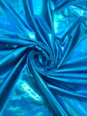 Holographic Metallic Foil Polyester Spandex Jersey Knit Fabric - Silver, Gold, Royal, Blue, Green, Charcoal Gray, Magenta, 58"-60" Width