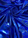 Holographic Metallic Foil Polyester Spandex Jersey Knit Fabric - Silver, Gold, Royal, Blue, Green, Charcoal Gray, Magenta, 58"-60" Width