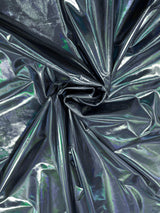 Holographic Metallic Foil Polyester Spandex Jersey Knit Fabric - Silver, Gold, Royal, Blue, Green, Charcoal Gray, Magenta, 58"-60" Width