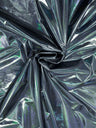 Holographic Metallic Foil Polyester Spandex Jersey Knit Fabric - Silver, Gold, Royal, Blue, Green, Charcoal Gray, Magenta, 58"-60" Width