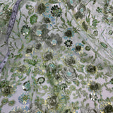 Embroidered Mesh 3D Floral Beaded Lace