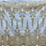 Embroidered Bridal Lace Fabric