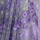 Beaded 3D Floral Lace Fabric 52" Wide