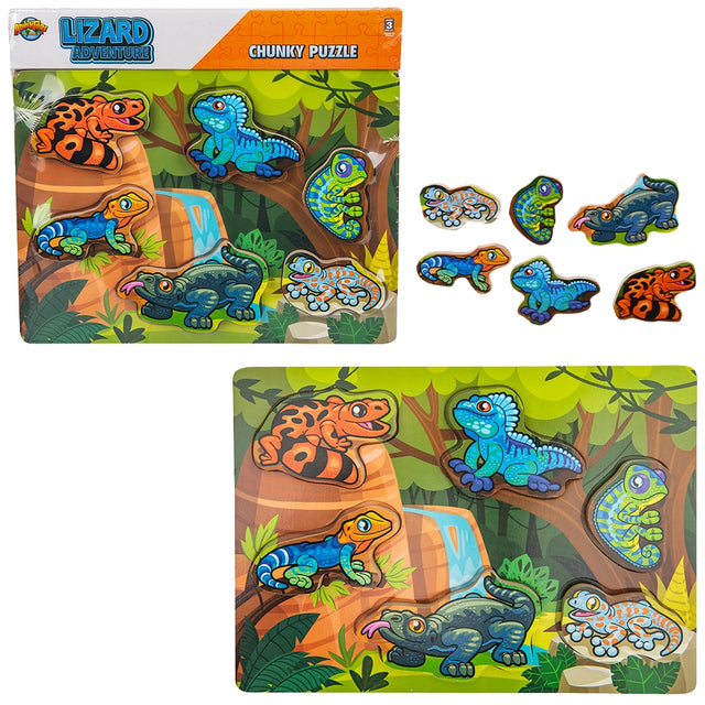 Lizard Puzzle Chunky 6-Piece Kids Puzzle