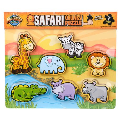 Safari Toon Puzzle 7 Pc Chunky Wooden Puzzle