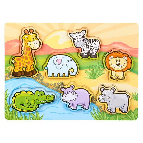 Safari Toon Puzzle 7 Pc Chunky Wooden Puzzle