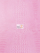 Bubble Gum Crocodile Marine Vinyl Fabric