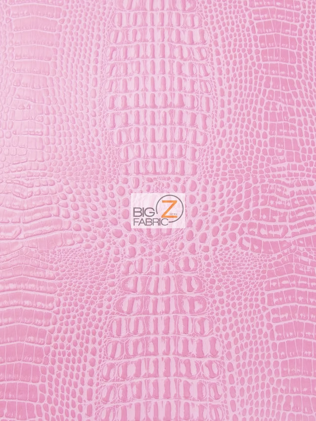 Bubble Gum Crocodile Marine Vinyl Fabric