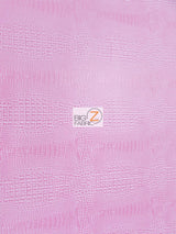 Bubble Gum Crocodile Marine Vinyl Fabric