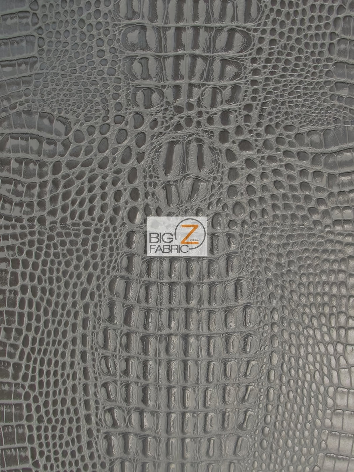 Charcoal Crocodile Marine Vinyl Fabric by the Yard
